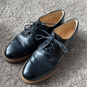 Women’s black clark’s oxfords